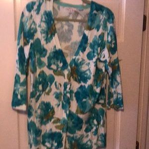 Issac mizrahi water color cardigan